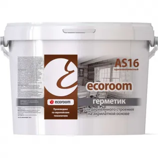 Герметик акриловый однокомпонентный ecoroom AS 16 для деревянного строения