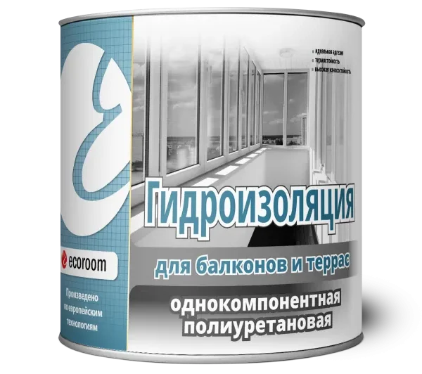 Гидроизоляция полиуретановая ecoroom для балконов и террас